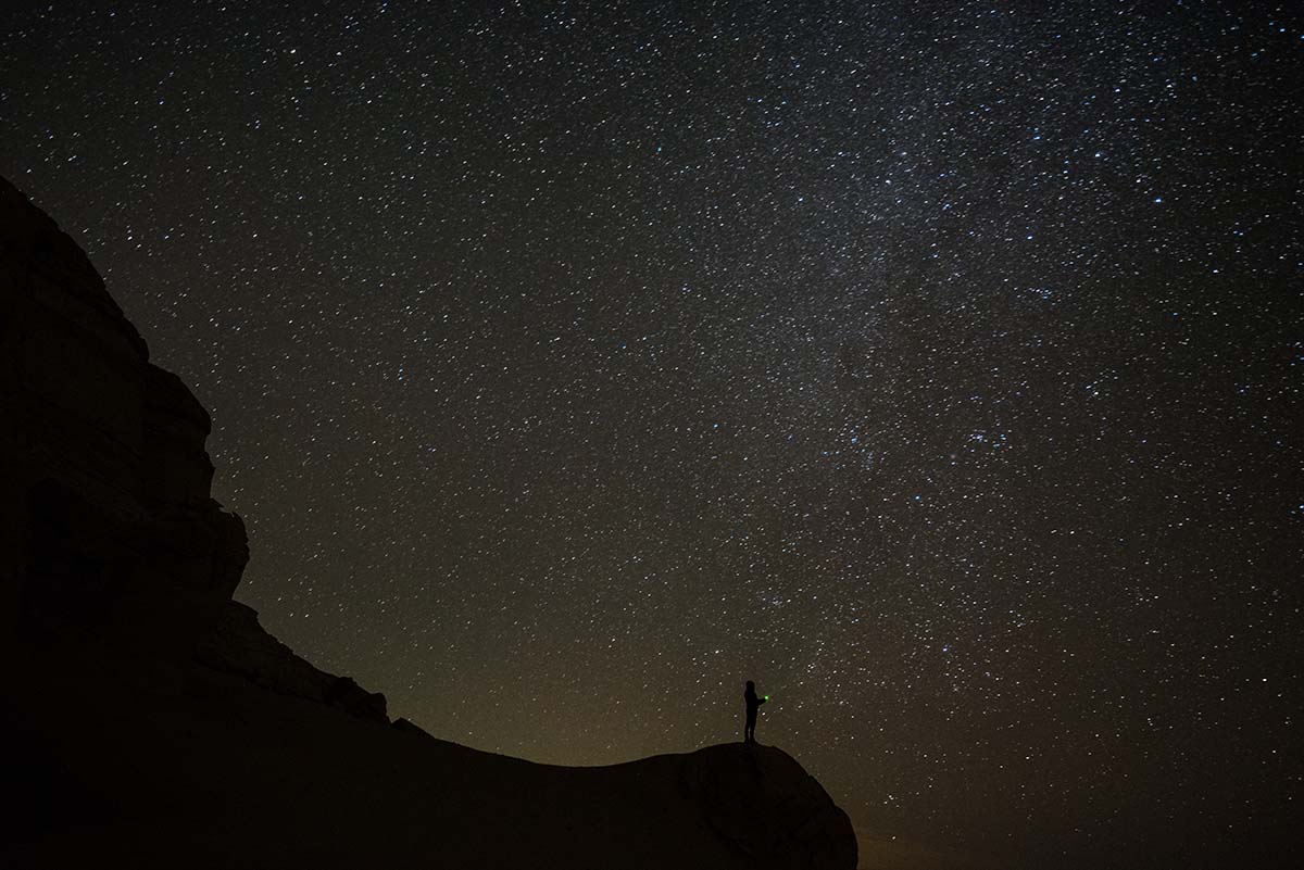 Cielo estrellado en el desierto de Fayum