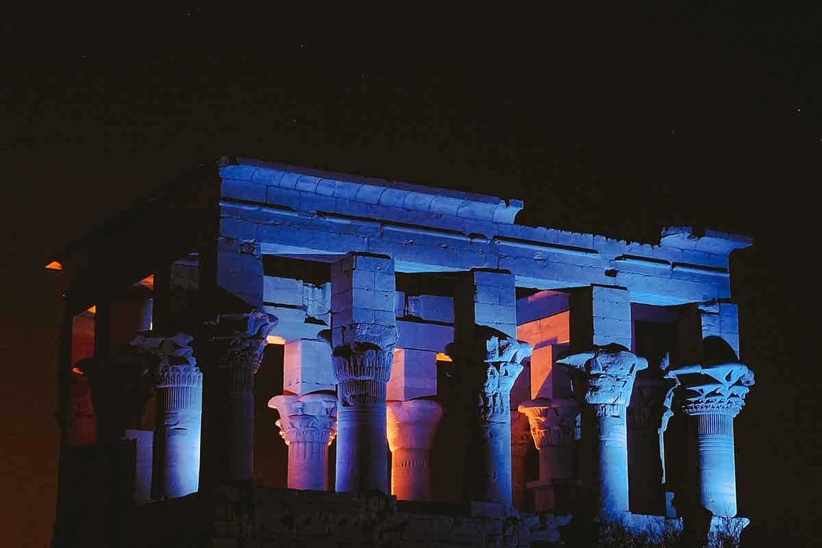 Spectacle son et lumière à Philae