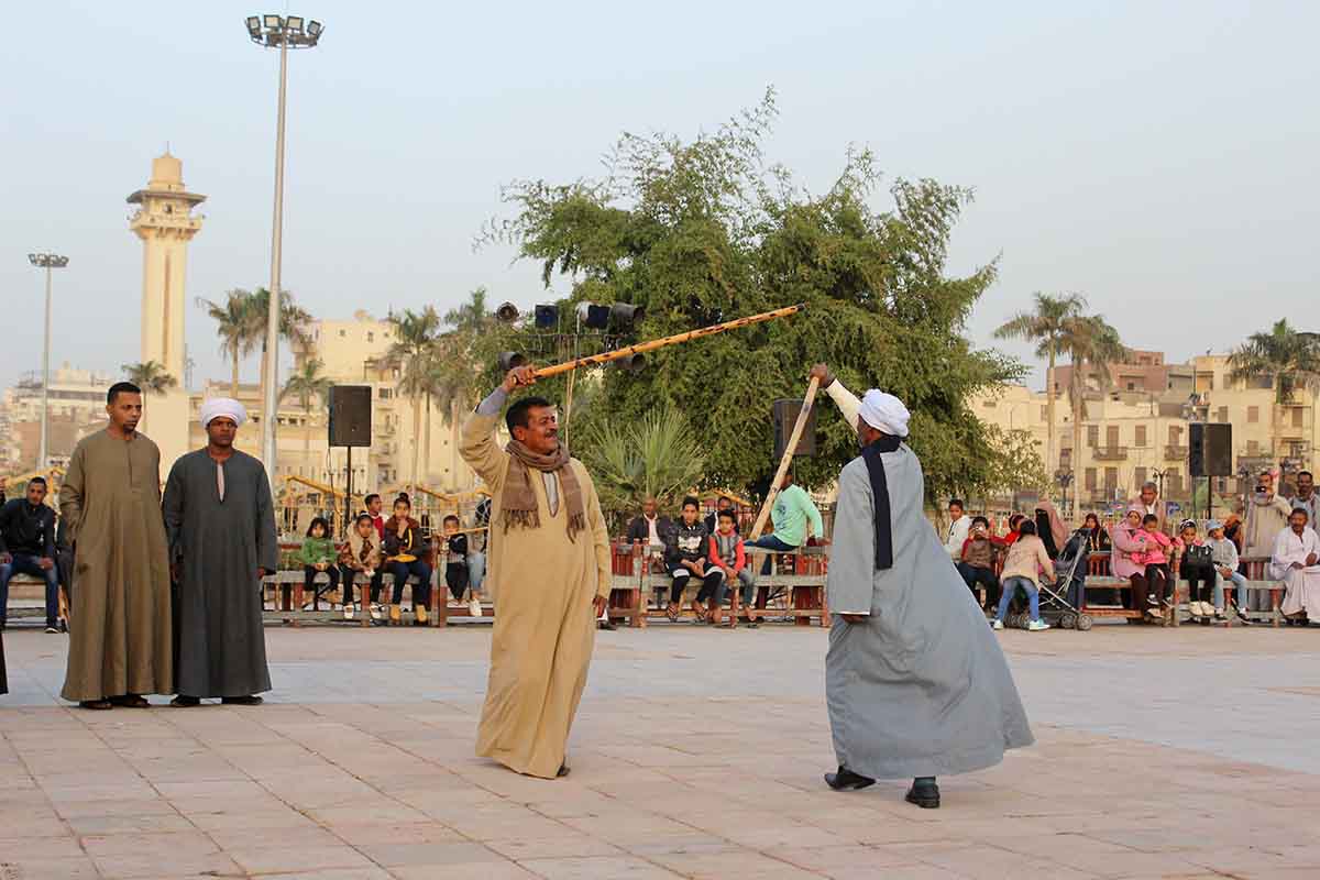 Tahtib dance with sticks