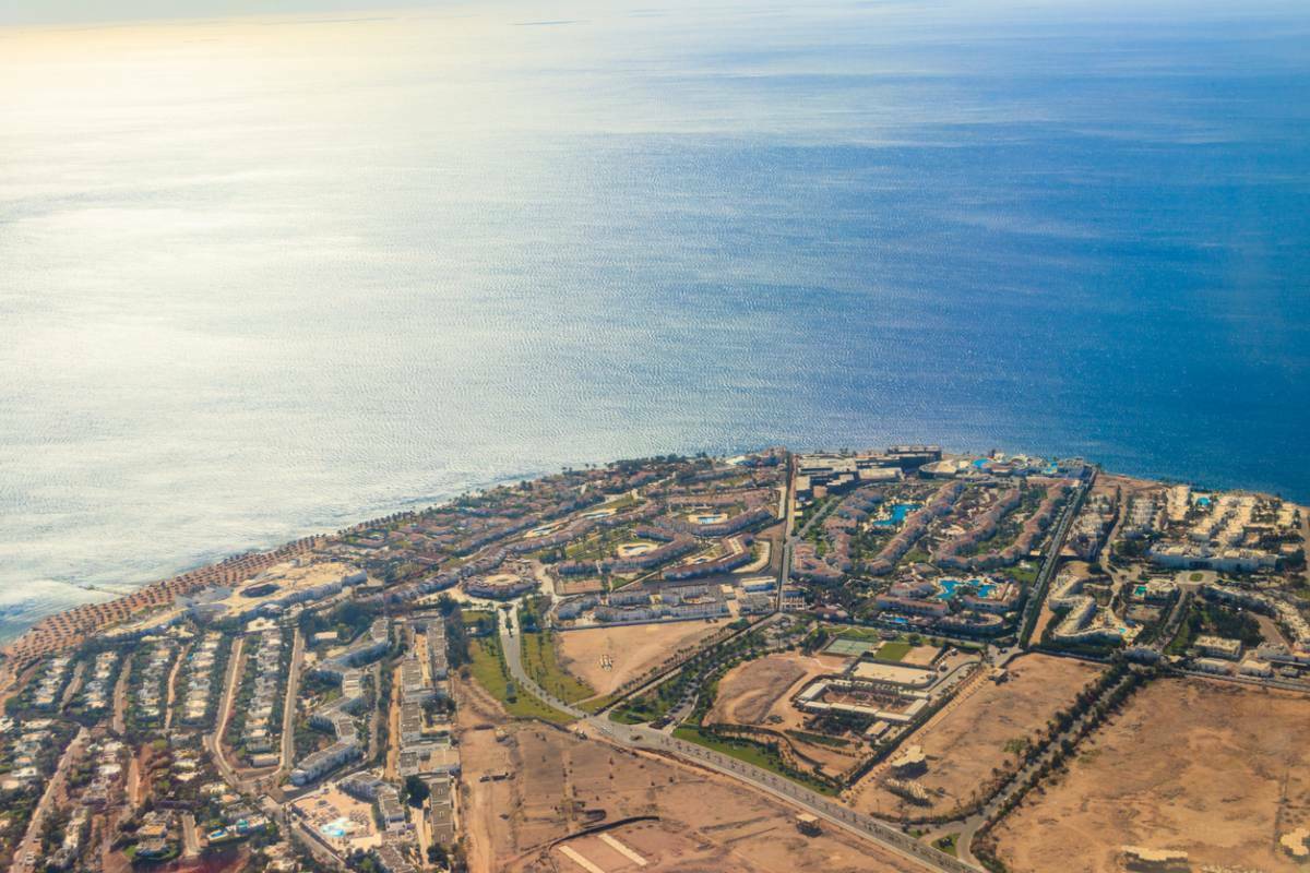 Vue aérienne de la mer Rouge