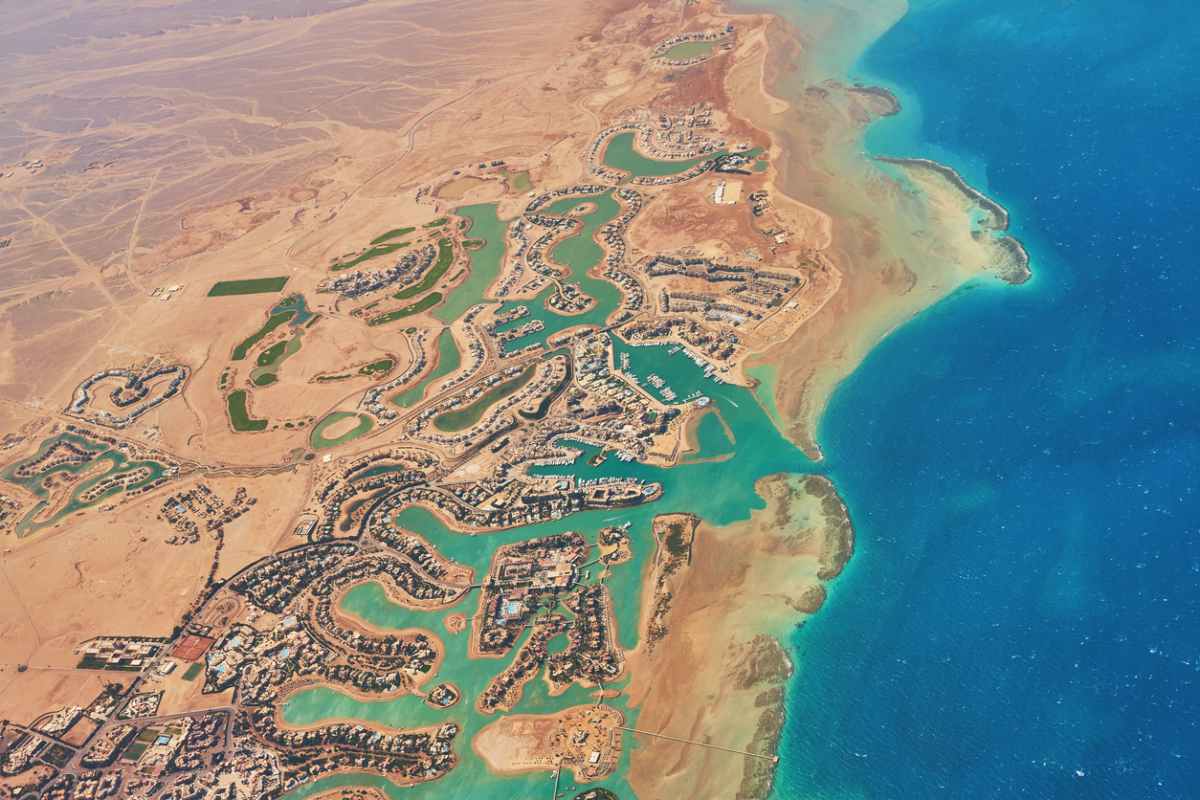 Aerial view of El Gouna