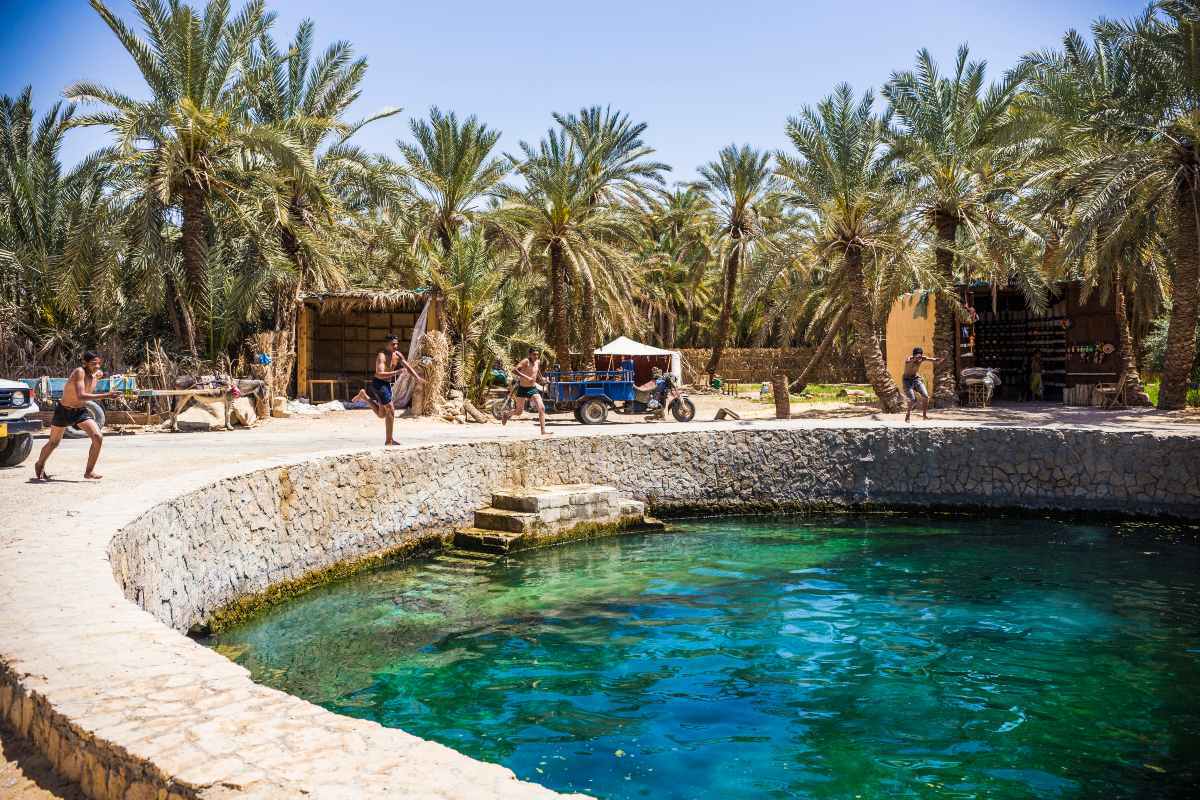 A piscina de Cleópatra no Egipto