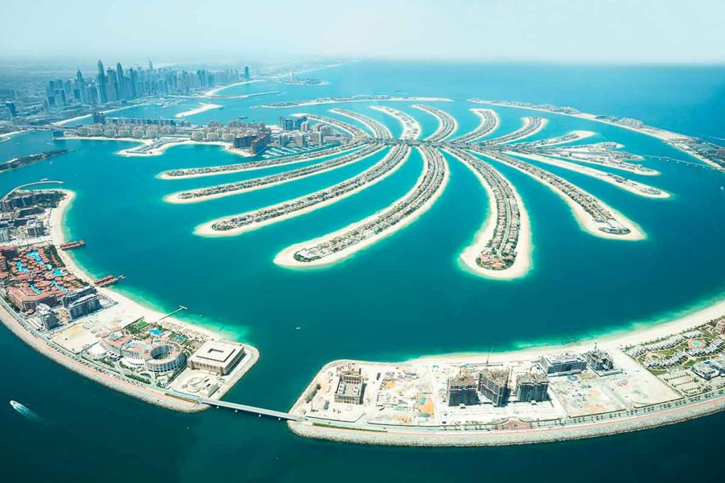 Palma moderna di Dubai