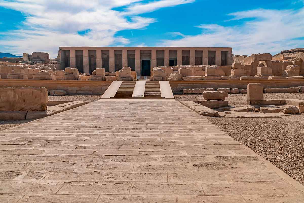 Entrance to the temple of Abydos