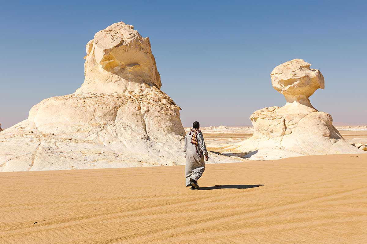 Deserto bianco nell'oasi di Bahariya