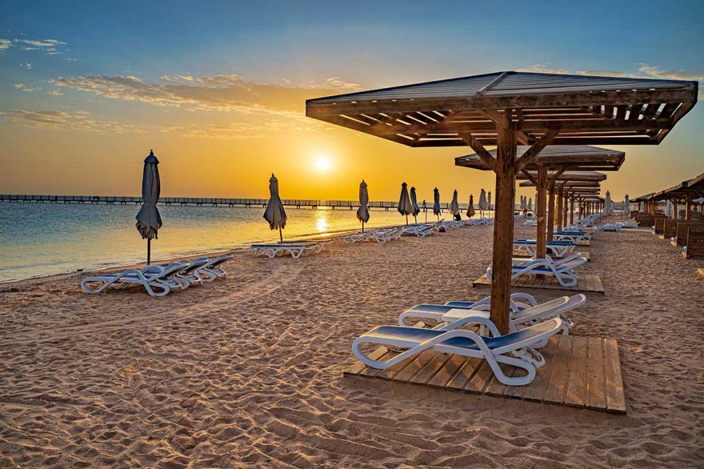 Praia em Hurghada