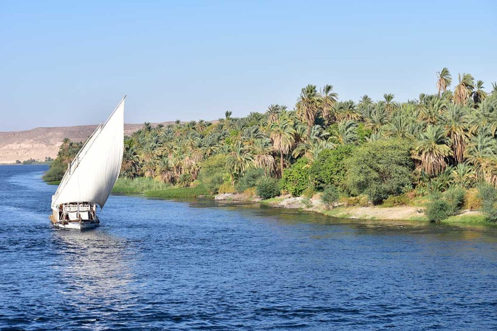 Rio Nilo no Egipto