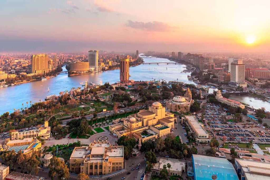 Vista aerea del Cairo