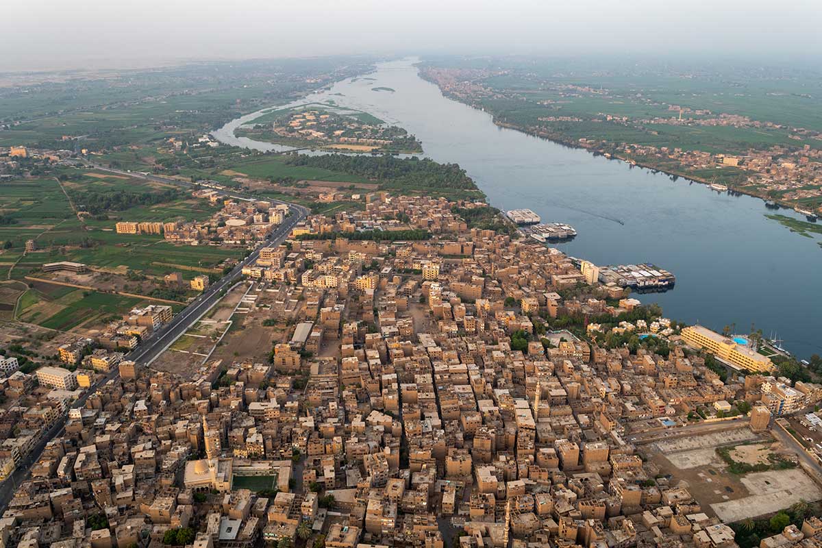 Aerial view of luxor