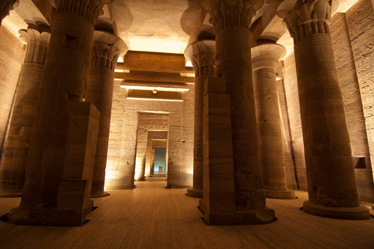 Temple of Philae at night